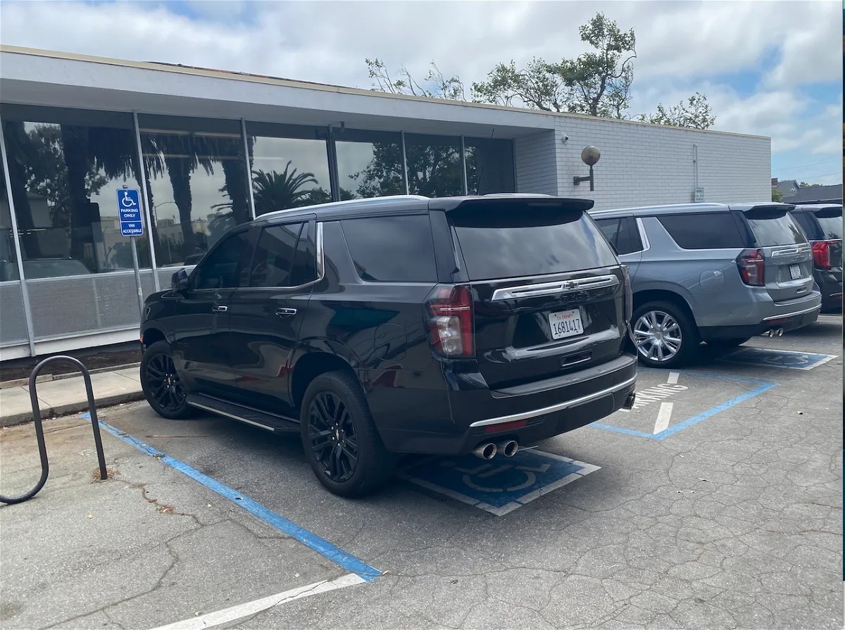 Monterey County Sheriff seen parked in a handicap spot